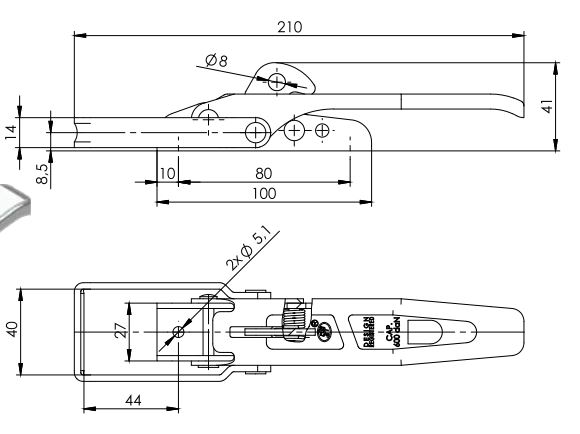 Zatvarač pant SPP, ZB-01A