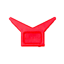 Guma V elastomer I 160x100x77xØ14 mm I crvena MR