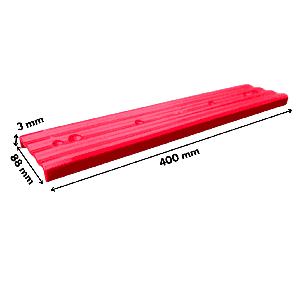 Plata plastična-bočna skija I 400x88x3mm I crvena MR