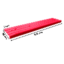 Plata plastična-bočna skija I 400x88x3mm I crvena MR