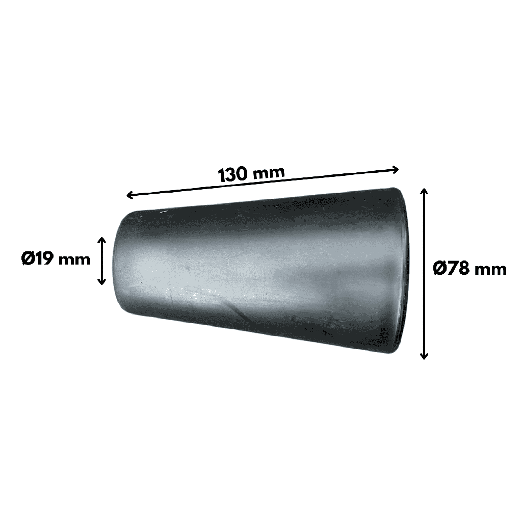 Bočni roler plastični konusni I 130x78mm I crni MR