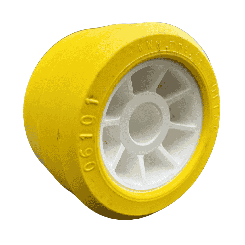 Bočni roler elastomer/polymer I Ø100x60x21mm I žuti MR