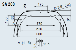 Blatobran AL-KO, SA 200, 706x200x335 mm