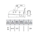 Kvačilo/šapa/spojka SPP, ZSK-075A-03, 750 kg, Ø35