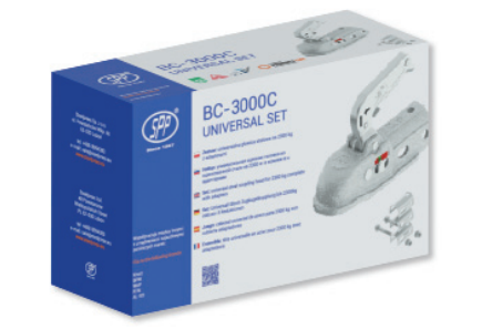 Kvačilo / šapa / spojka SPP, Ø50, 3000kg + adapteri 35, 40, 45 + vijci
