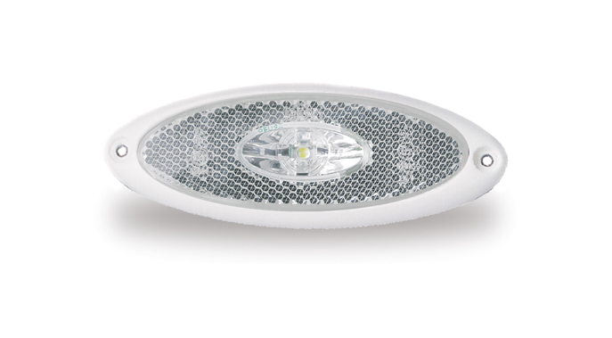 Bijeli gabarit PLR 2010c/12V, LED, ovalni, Jokon