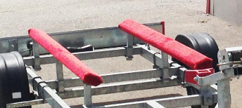 Carpeted bunks - 2000 mm, with uprights and fixings - (pair) I TORBARINA 