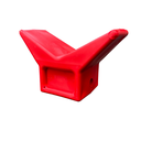 Guma V elastomer I 160x100x77xØ14 mm I crvena MR