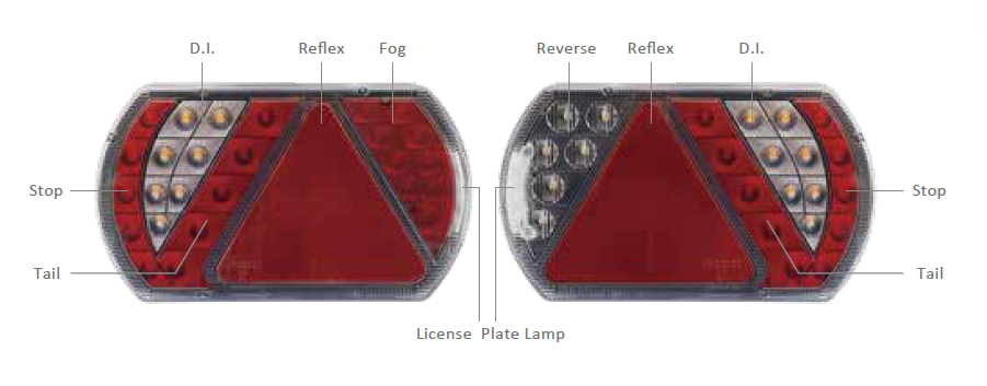 Tail light, LED, right (26078)