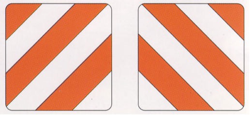 Warning panel red-white, 500x500 mm, Jokon (1 pc)