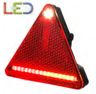 Triangular LED light + 7m cable left