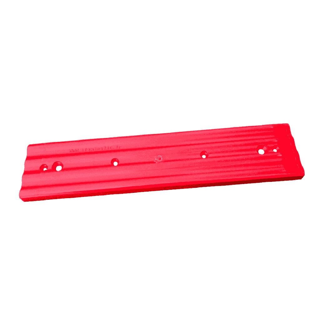 Plastic skid pad 400x88x3mm, red, MR