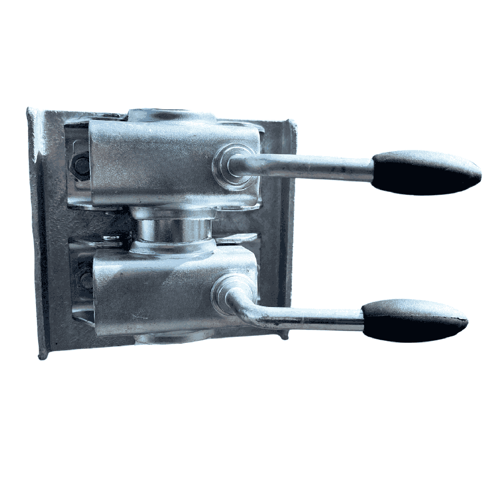 Nosač s dvije šelne pomoćnog kotača Ø48 s vijcima i maticama - komplet I TORBARINA