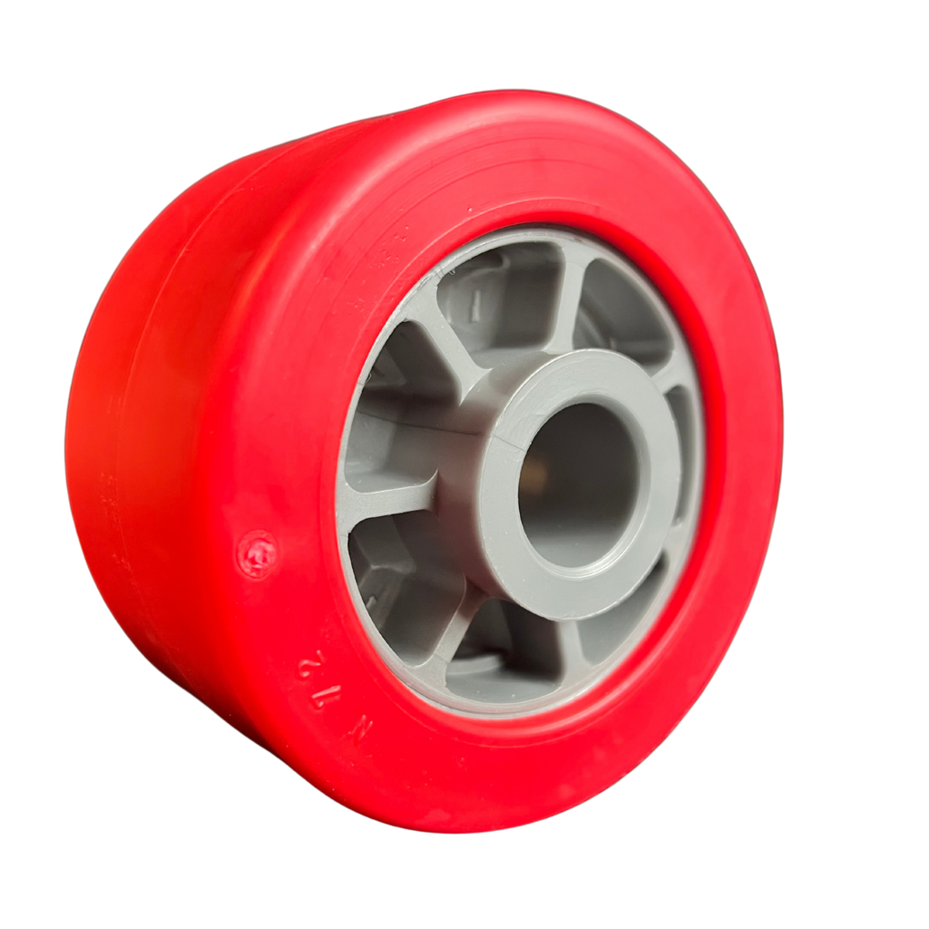 Bočni roler elastomer/polymer I Ø100x53x20,5mm I sivo - crveni MR