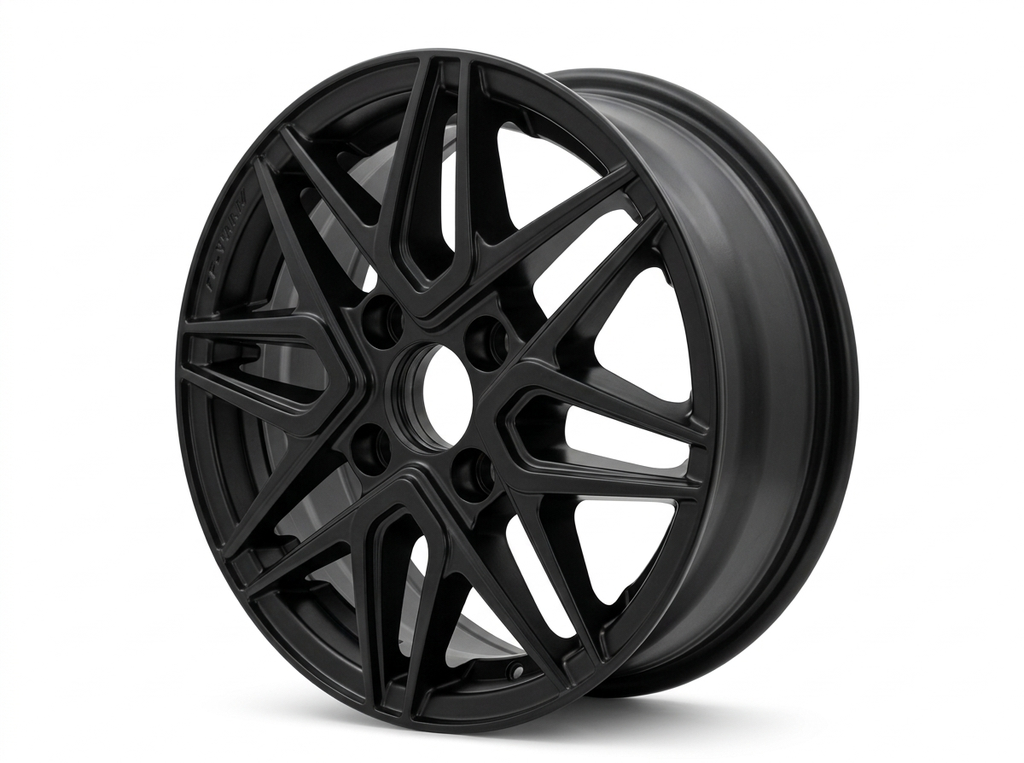 Matt black aluminium rim 13" 4x100
