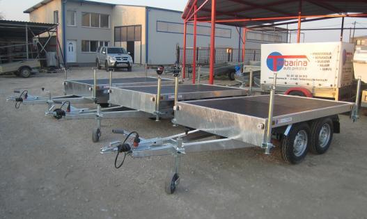 Car trailer - platform - with two axles