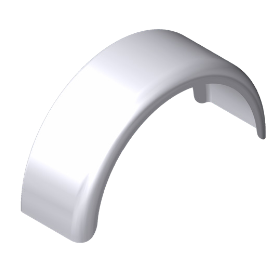 [1581] Mudguard mono 13", galvanised, 660x345x200 mm