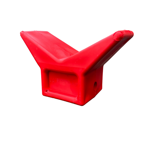 [202112] Guma V elastomer I 160x100x77xØ14 mm I crvena MR