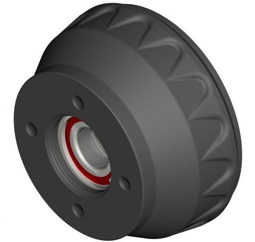 [12830] Brake drum Knott F160 100×4 M12×1,5 I with compact bearing