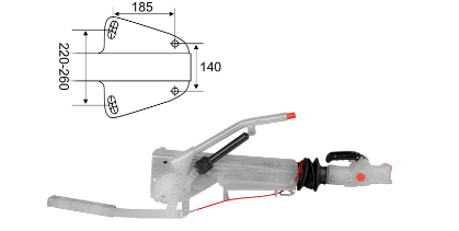 [16935] Naletni sistem AL-KO I V 2.8 VB - AK351 I 3500kg I V-rudo