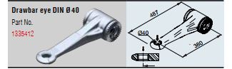 [17948] Hitching ring for trailer AL-KO, Ø40mm