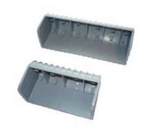 [2083] Završetak za plastičnu traverzu Knott, 98x43mm, sivi (1 kom.)