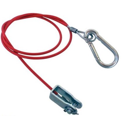 [6581] Safety cable I LL I 1000mm I red