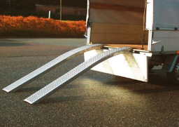 Trailer loading ramp Knott, aluminum, bended, 2500x260x85mm, loading capacity in pair 1000kg - pair