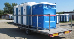 Custom trailer for transport of ECO toilets